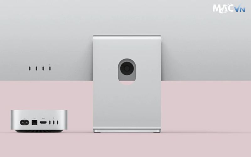 ho tro da man hinh va chat luong am thanh song dong cua mac mini m4 pro Mac Mini M4 Pro 24GB 512GB Hỗ trợ đa màn hình và chất lượng âm thanh sống động của Mac Mini M4 Pro
