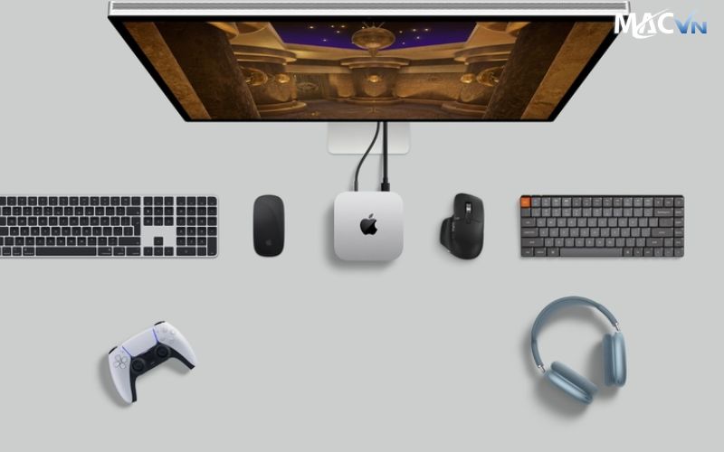 kha nang tuong thich voi cac phu kien cua mac mini m4 16gb 256gb Mac Mini M4 16GB 256GB Khả năng tương thích với các phụ kiện của Mac Mini M4 16GB 256GB