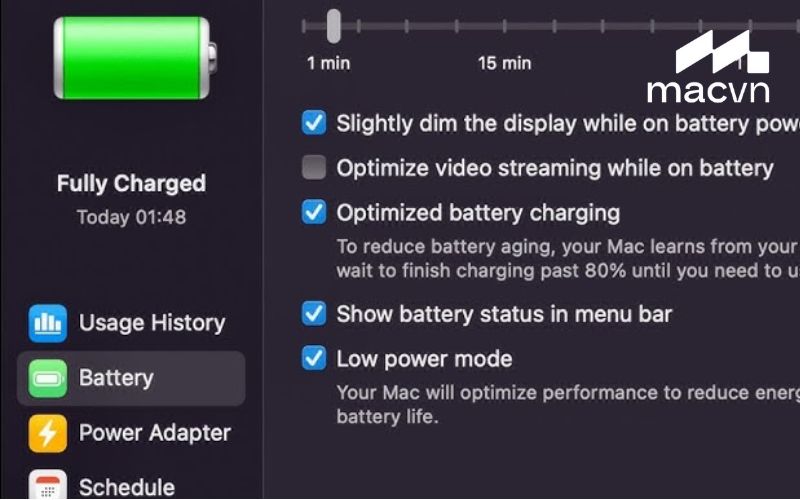 tat che do ngu tren macbook 2 Cách tắt chế độ ngủ trên Macbook để tăng hiệu suất làm việc Battery