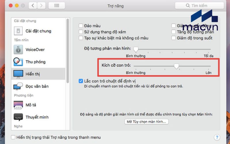 thay doi con tro chuot macbook 3 Làm sao để thay đổi con trỏ chuột Macbook? Hướng dẫn chi tiết Khôi phục con trỏ chuột